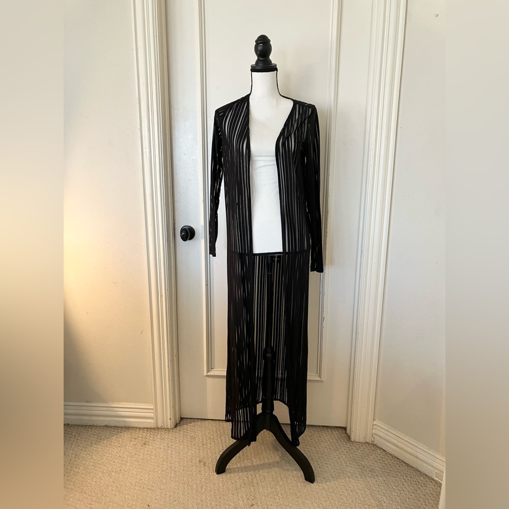 Windsor Long black sheer cover up xs